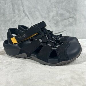 Teva Shoes Mens 9 Black Closed Toe Water Sandals Flintwood Outdoor Hiking
